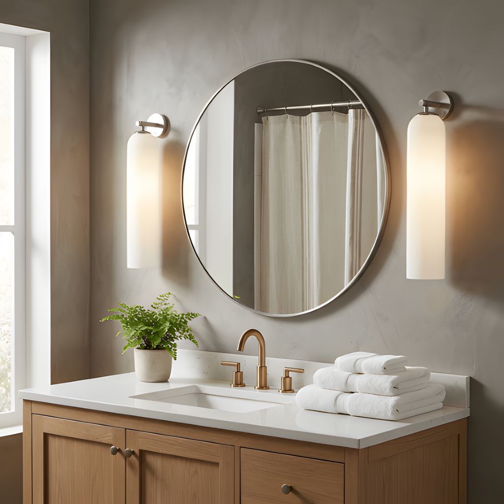 Aplique De Pared Moderno De Cristal - Pantalla Cilíndrica