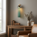 Aplique De Pared Moderno De Cristal - Pantalla Cilíndrica