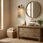 Aplique De Pared Moderno De Cristal - Pantalla Cilíndrica