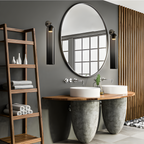 Aplique De Pared Moderno De Cristal - Pantalla Cilíndrica