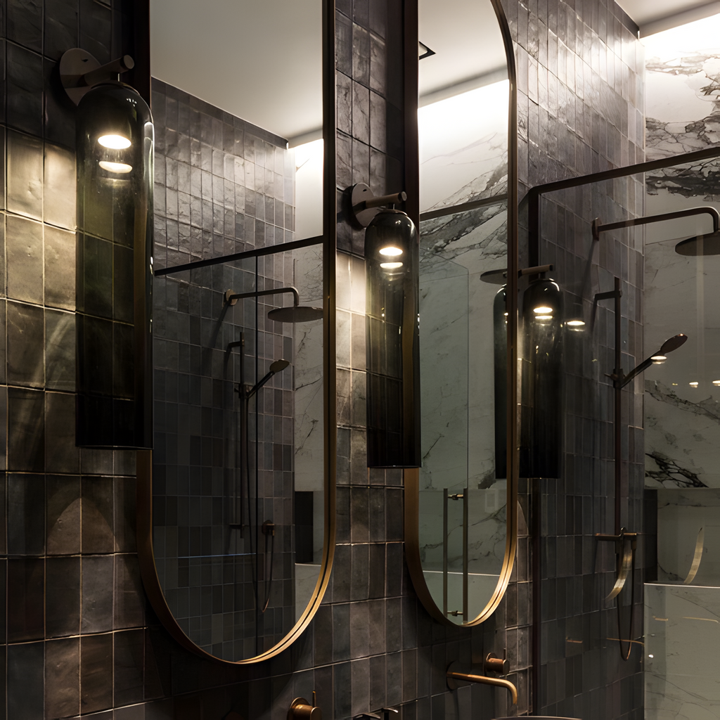 Aplique De Pared Moderno De Cristal - Pantalla Cilíndrica