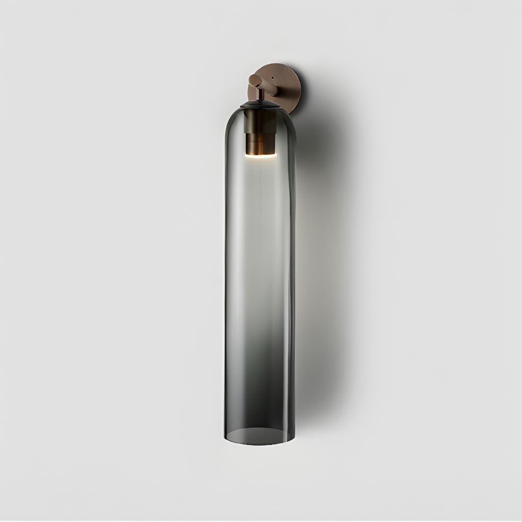 Aplique De Pared Moderno De Cristal - Pantalla Cilíndrica