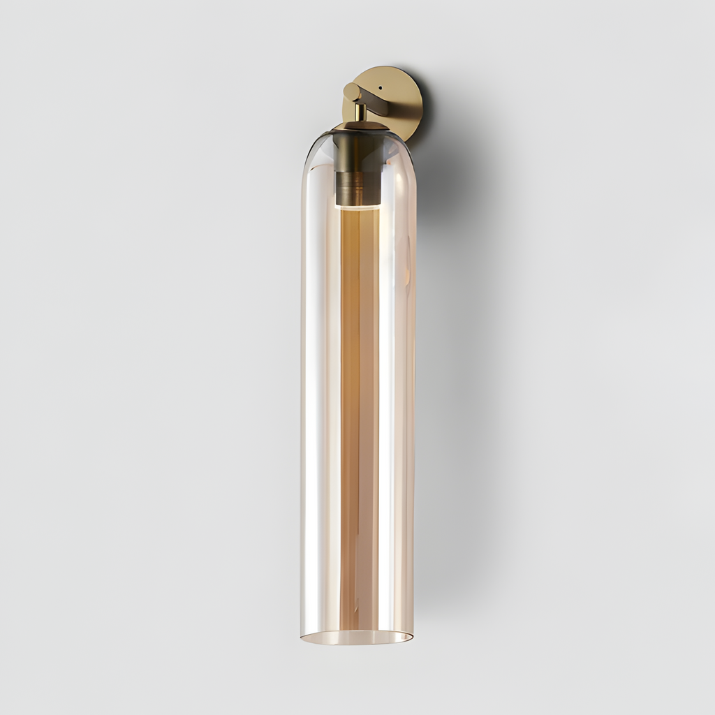 Aplique De Pared Moderno De Cristal - Pantalla Cilíndrica