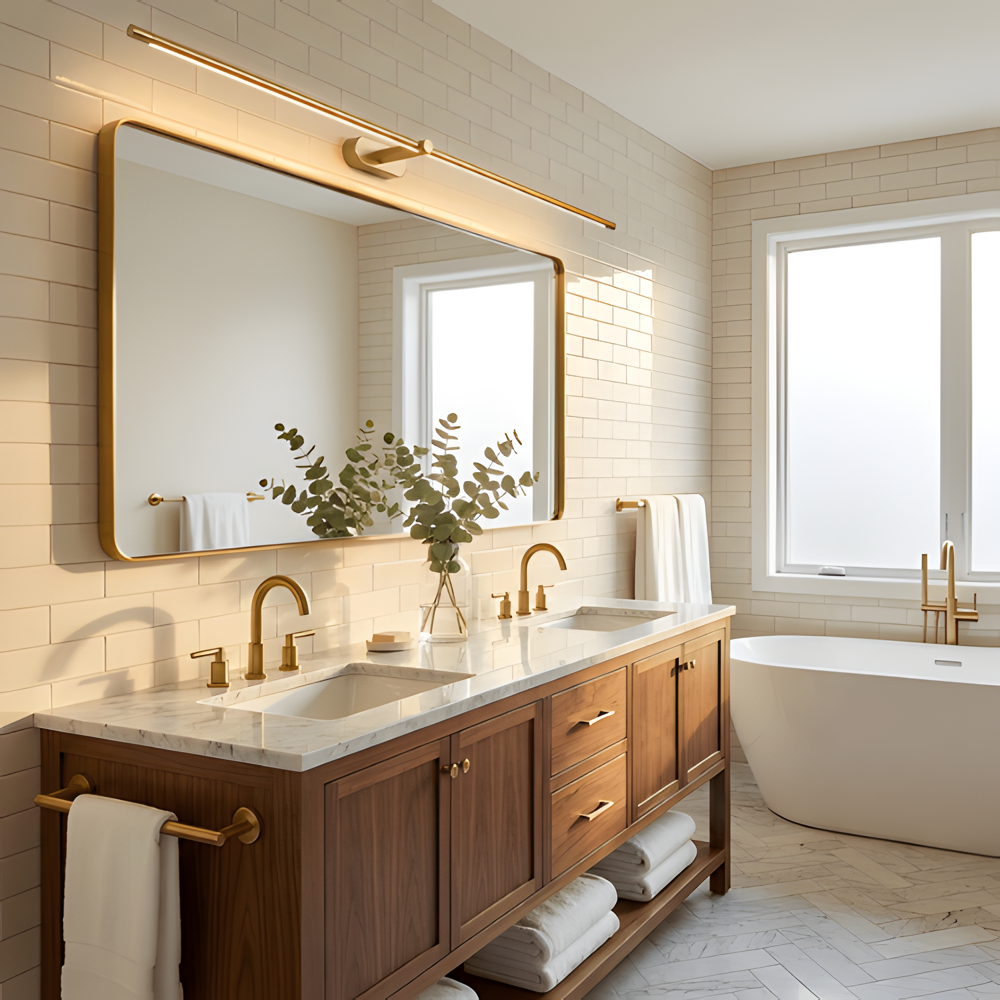 Luz Lineal de Tocador Minimalista - Ajustable