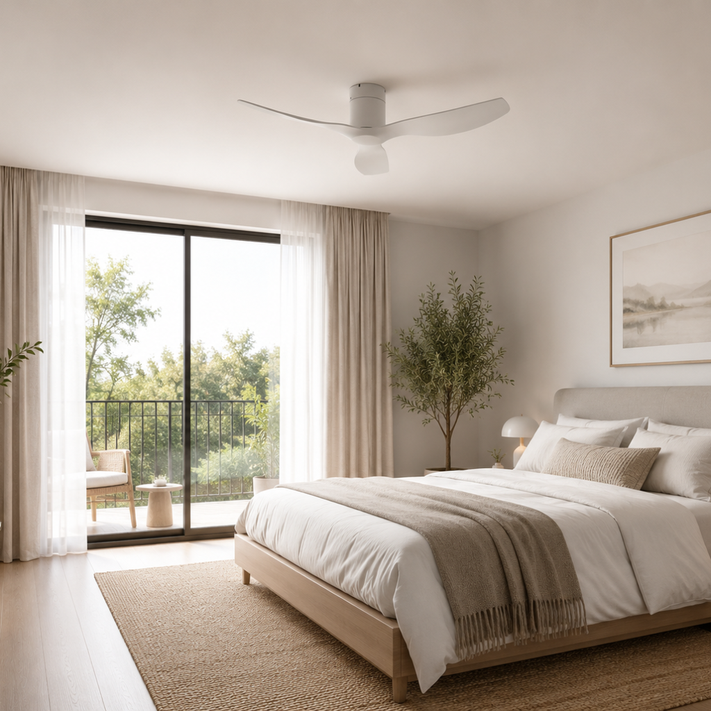 Ventilador de techo blanco ultradelgado - Estilo Minimalista