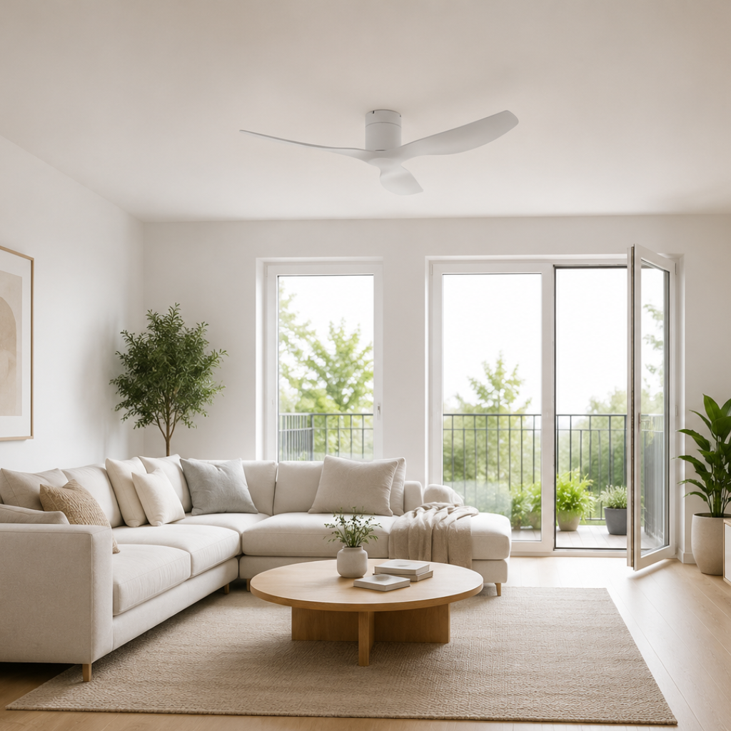 Ventilador de techo blanco ultradelgado - Estilo Minimalista