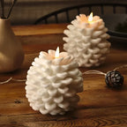 Vela Decorativa Sin Llama con Diseño de Piña – Acabados Naturales para Iluminación Ambiental 4