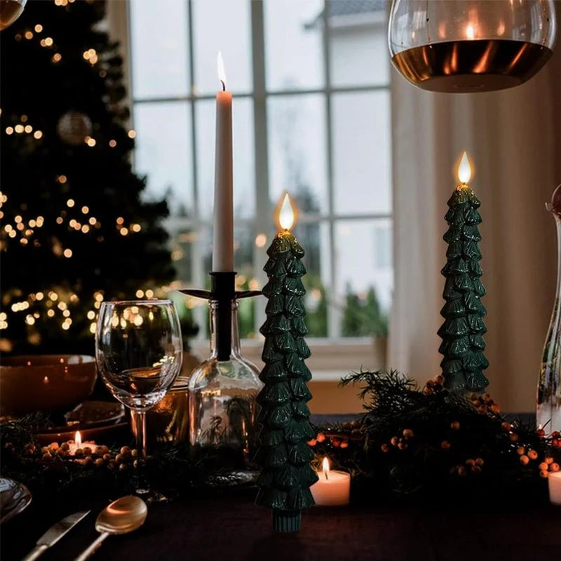 Velas LED para árbol de Navidad con temporizador y mando a distancia, diseño sin llama y brillo ajustable, ideal para decorar con seguridad y estilo 2