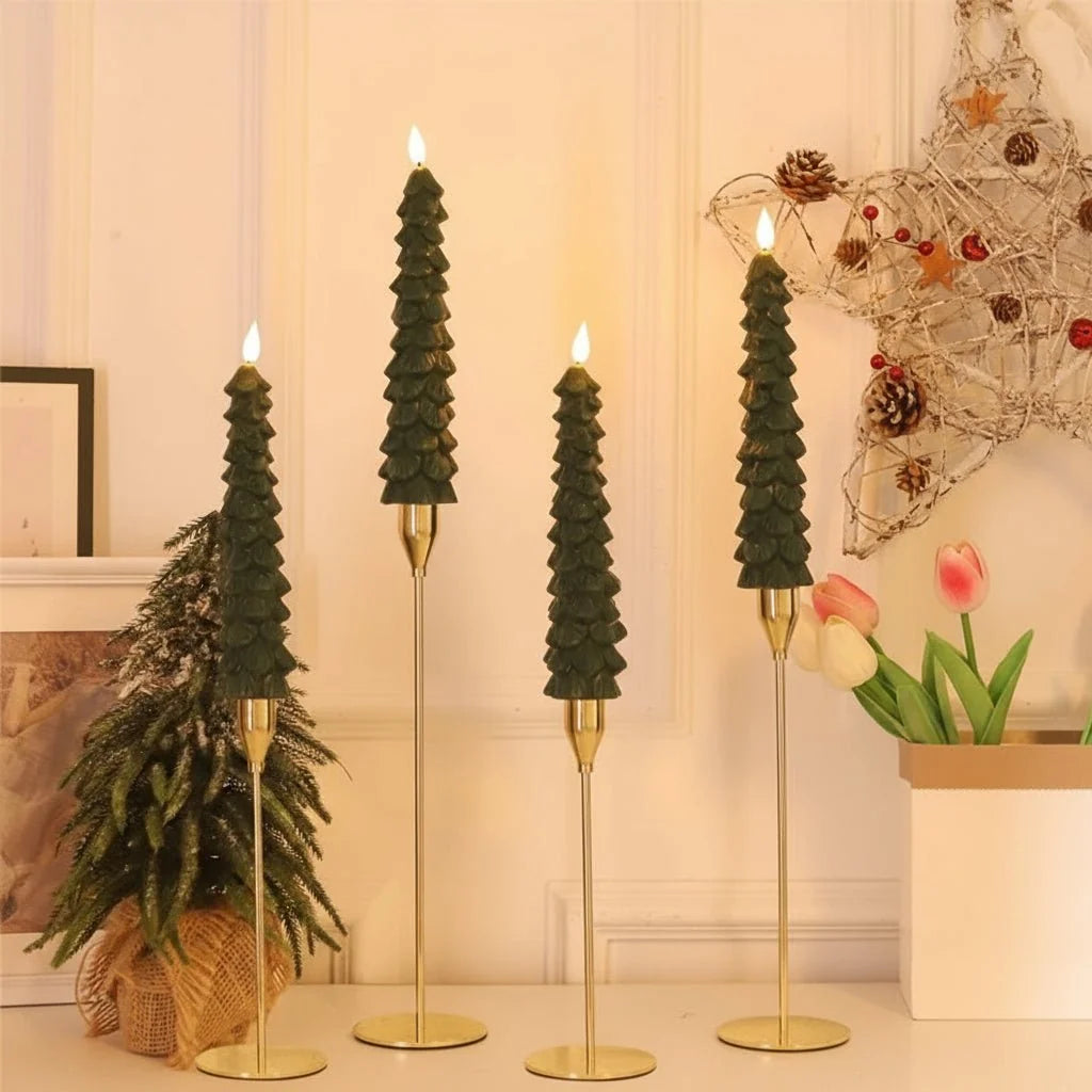 Velas LED para árbol de Navidad con temporizador y mando a distancia, diseño sin llama y brillo ajustable, ideal para decorar con seguridad y estilo 3