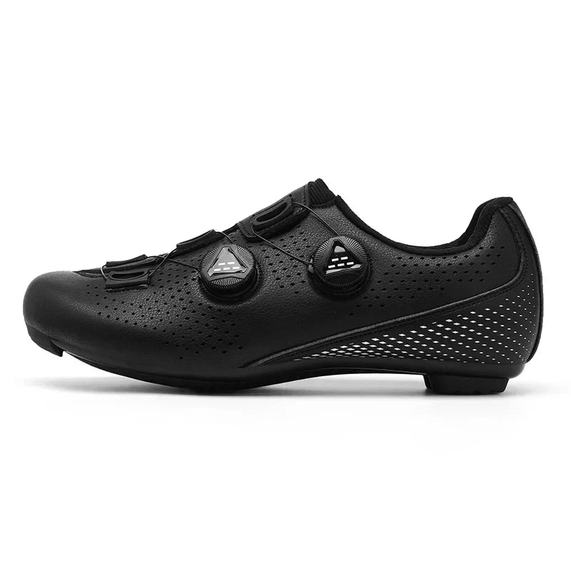 Zapatillas de ciclismo unisex con cierre doble giro, suela robusta y diseño ligero y transpirable, ideales para MTB y carretera. 5
