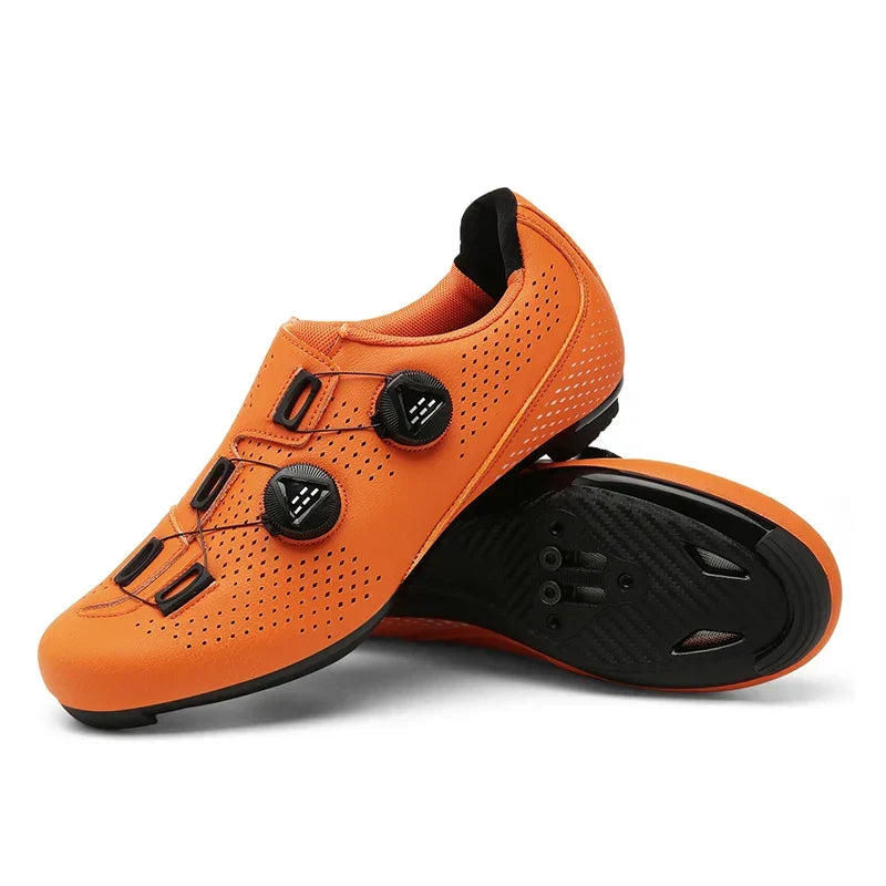 Zapatillas de ciclismo unisex con cierre doble giro, suela robusta y diseño ligero y transpirable, ideales para MTB y carretera. 7