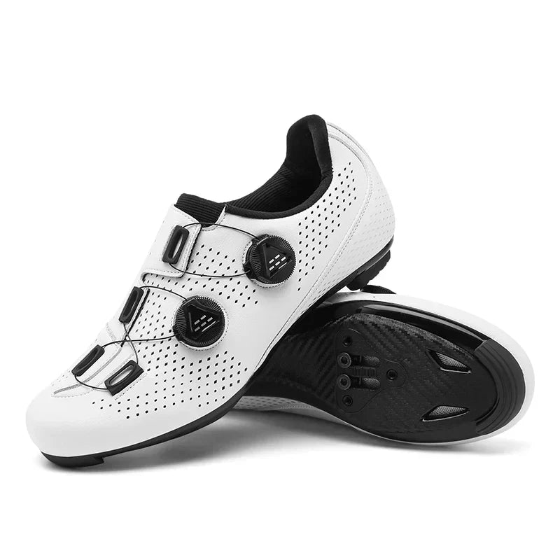 Zapatillas de ciclismo unisex con cierre doble giro, suela robusta y diseño ligero y transpirable, ideales para MTB y carretera. 8