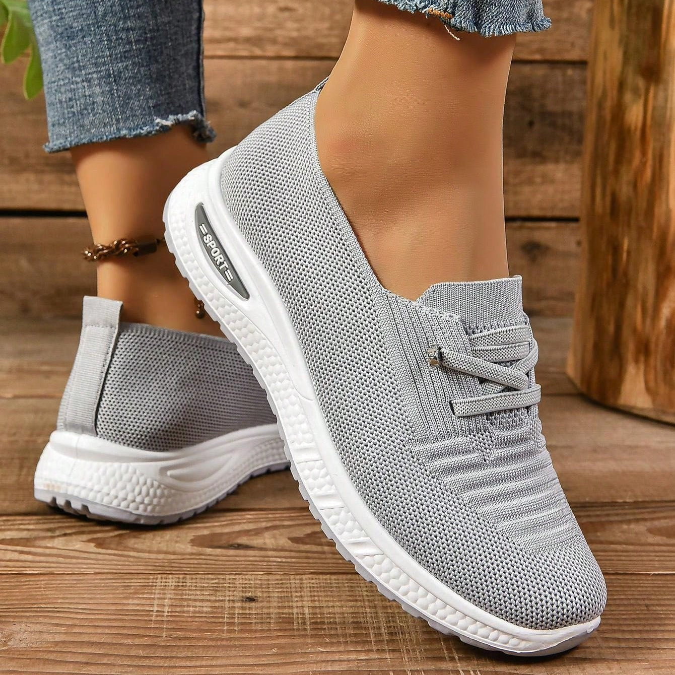 Zapatos ortopédicos deportivos sin cordones, diseñados para ofrecer soporte de arco y amortiguación mejorada, ideales para comodidad y rendimiento 1