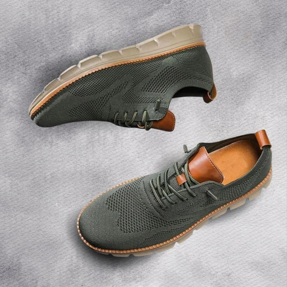 Zapatos ortopédicos para hombre en color negro, diseñados con soporte de arco, suela antideslizante, comodidad casual y ligera 5