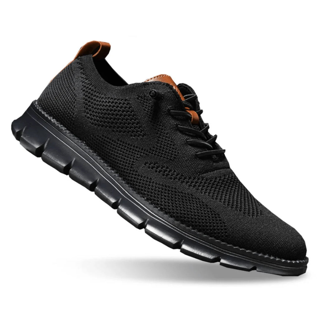 Zapatos ortopédicos para hombre en color negro, diseñados con soporte de arco, suela antideslizante, comodidad casual y ligera 9