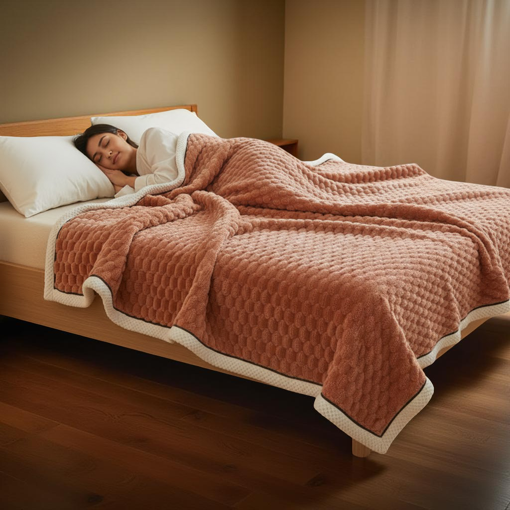 Manta de felpa con estampado de palomitas de maíz - Manta de algodón