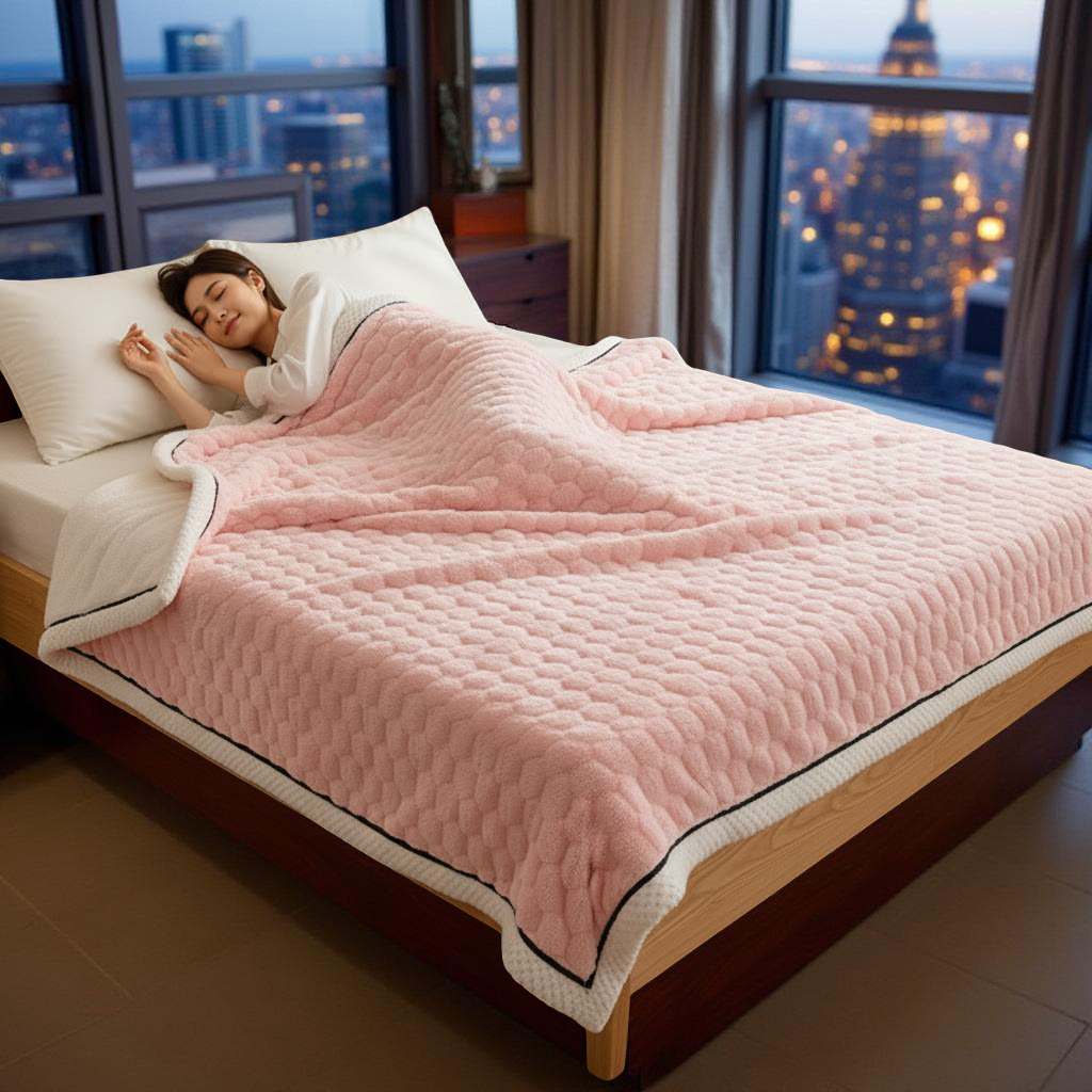 Manta de felpa con estampado de palomitas de maíz - Manta de algodón