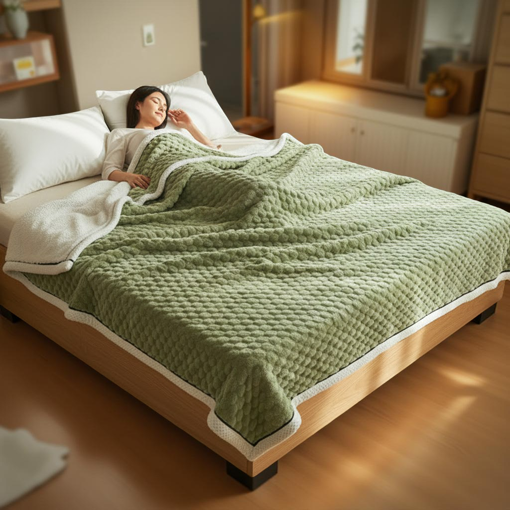 Manta de felpa con estampado de palomitas de maíz - Manta de algodón