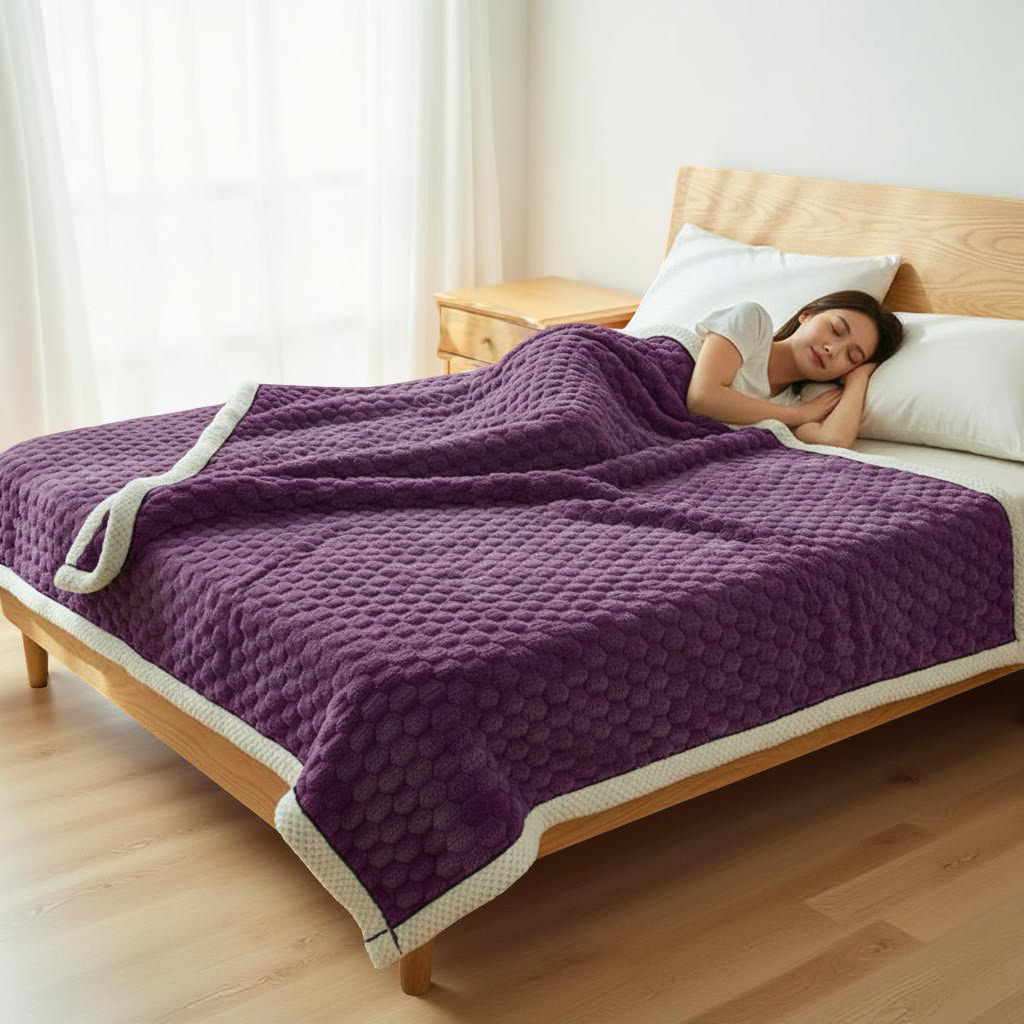 Manta de felpa con estampado de palomitas de maíz - Manta de algodón