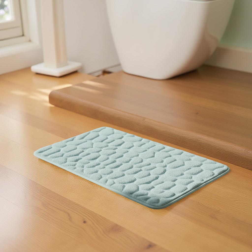 Alfombra versátil con relieve de adoquines - Alfombra de baño