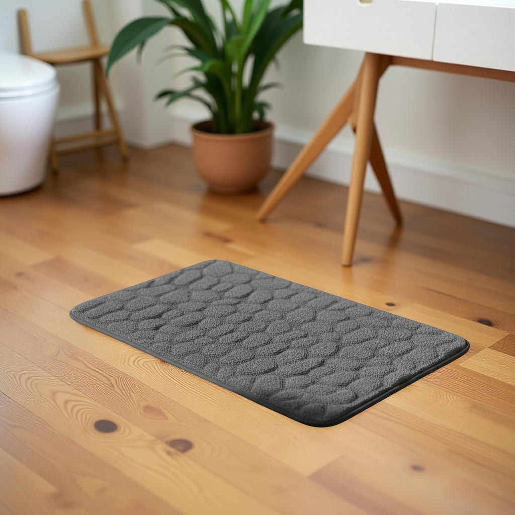 Alfombra versátil con relieve de adoquines - Alfombra de baño