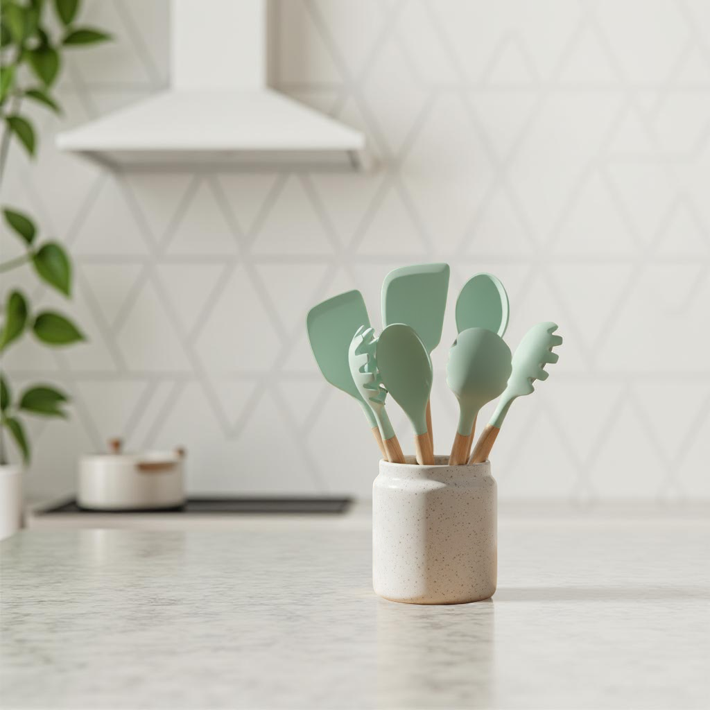 Juego de utensilios de silicona Purewood - Utensilios de cocina