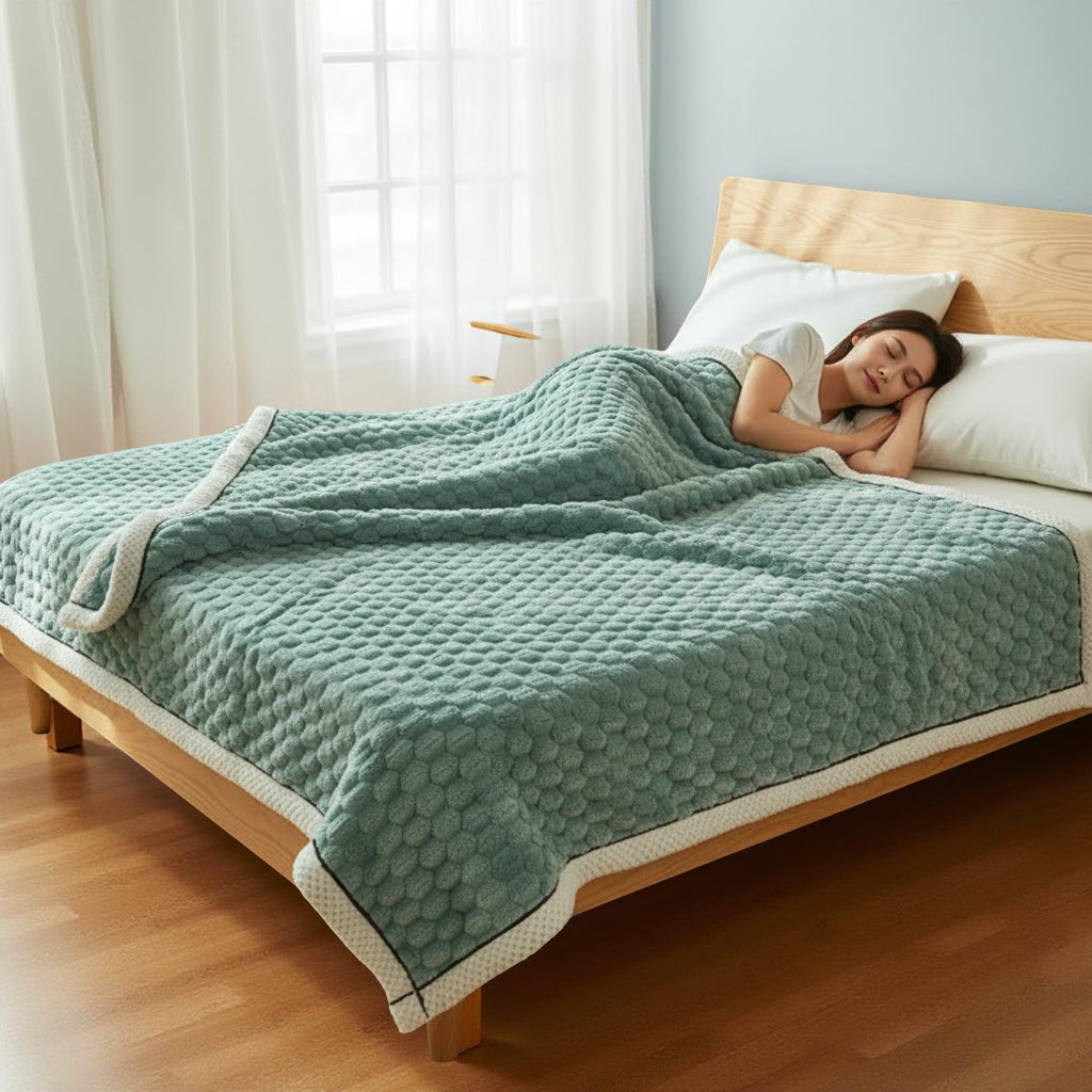 Manta de felpa con estampado de palomitas de maíz - Manta de algodón