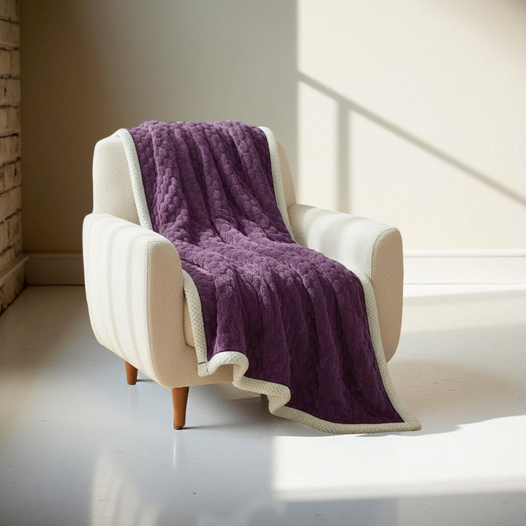 Manta de felpa con estampado de palomitas de maíz - Manta de algodón