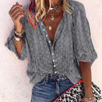 Blusa diseño color gris vista frontal