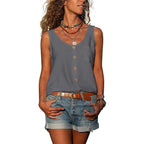 Blusa sin mangas color gris vista frontal